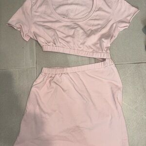 Revolve Lovers + Friends Blush Pink Cut-Out Set